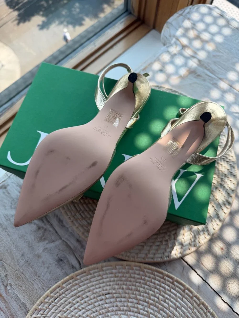 Jcrew Made-in-Italy Colette bow pumps in metallic crinkle